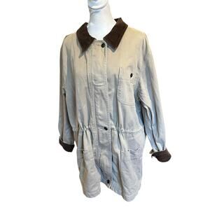 Vintage Denim & Co Workwear Jacket M Barn Chore Cream Womens